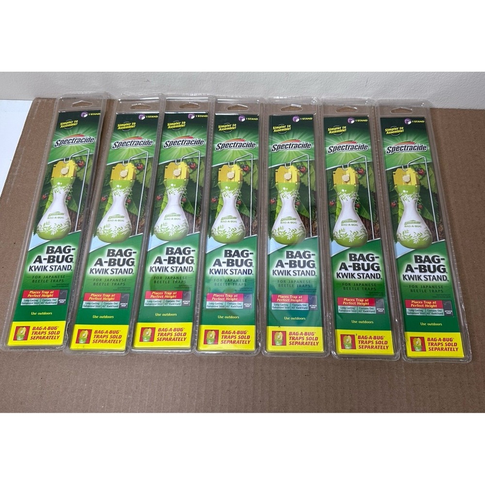 Lot of 7 Spectracide Bag A Bug Kwik Stand for Japanese Beetle Traps 45in Steel